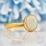 Ellibelle Jewellery Edwardian Opal 18ct Gold Solitaire Ring