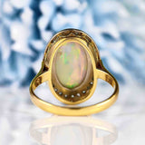 Ellibelle Jewellery Edwardian Opal & Rose-Cut Diamond 18ct Gold Ring