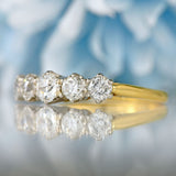 Ellibelle Jewellery Edwardian Platinum Old-European-Cut Diamond Five-Stone Ring (1.26cts)