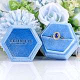 Ellibelle Jewellery Edwardian Sapphire & Diamond 18ct Gold Platinum Ring