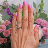 Ellibelle Jewellery Edwardian Sapphire & Diamond 18ct Gold Platinum 'Toi et Moi' Engagement Ring