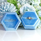 Ellibelle Jewellery Edwardian Sapphire & Old-Cut Diamond 18ct Gold Three-Stone Crossover Ring