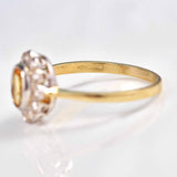 Ellibelle Jewellery Edwardian Style Citrine & Diamond Cluster Ring