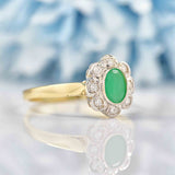 Ellibelle Jewellery Edwardian Style Emerald & Diamond Daisy Cluster Ring