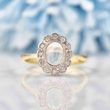 Ellibelle Jewellery Edwardian Style Moonstone & Diamond Cluster Ring