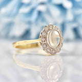 Ellibelle Jewellery Edwardian Style Moonstone & Diamond Cluster Ring