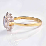 Ellibelle Jewellery Edwardian Style Tanzanite & Diamond Cluster Ring