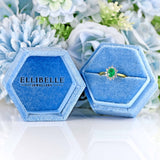 Ellibelle Jewellery Emerald & Diamond 18ct Gold Oval Cluster Ring (0.55cts)