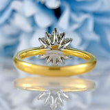 Ellibelle Jewellery Emerald & Diamond 18ct Gold Oval Cluster Ring (0.55cts)