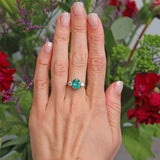 Ellibelle Jewellery Emerald & Diamond 18ct Gold Three-Stone Engagement Ring (1.85cts)
