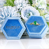 Ellibelle Jewellery Emerald & Vari-Cut Diamond 18ct Gold Seven-Stone Ring (1.45cts)