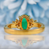 Ellibelle Jewellery Emerald & Vari-Cut Diamond 18ct Gold Seven-Stone Ring (1.45cts)