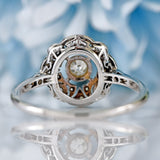 Ellibelle Jewellery French Art Deco 18ct White Gold Diamond Ring