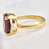 Ellibelle Jewellery Garnet & Diamond 9ct Gold Dress Ring (6.70ct)