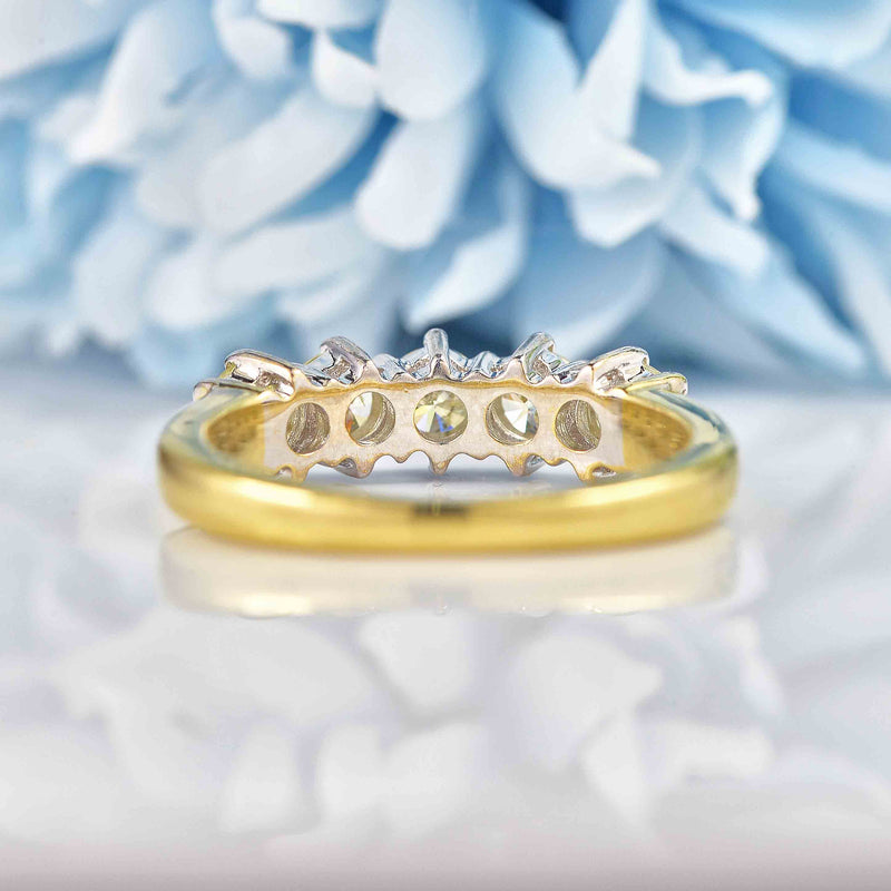 Ellibelle Jewellery Light Cape Yellow Diamond 18ct Gold Five-Stone Band Ring (1.00ct)