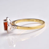 Ellibelle Jewellery Madeira Citrine & Diamond 9ct Gold Halo Ring