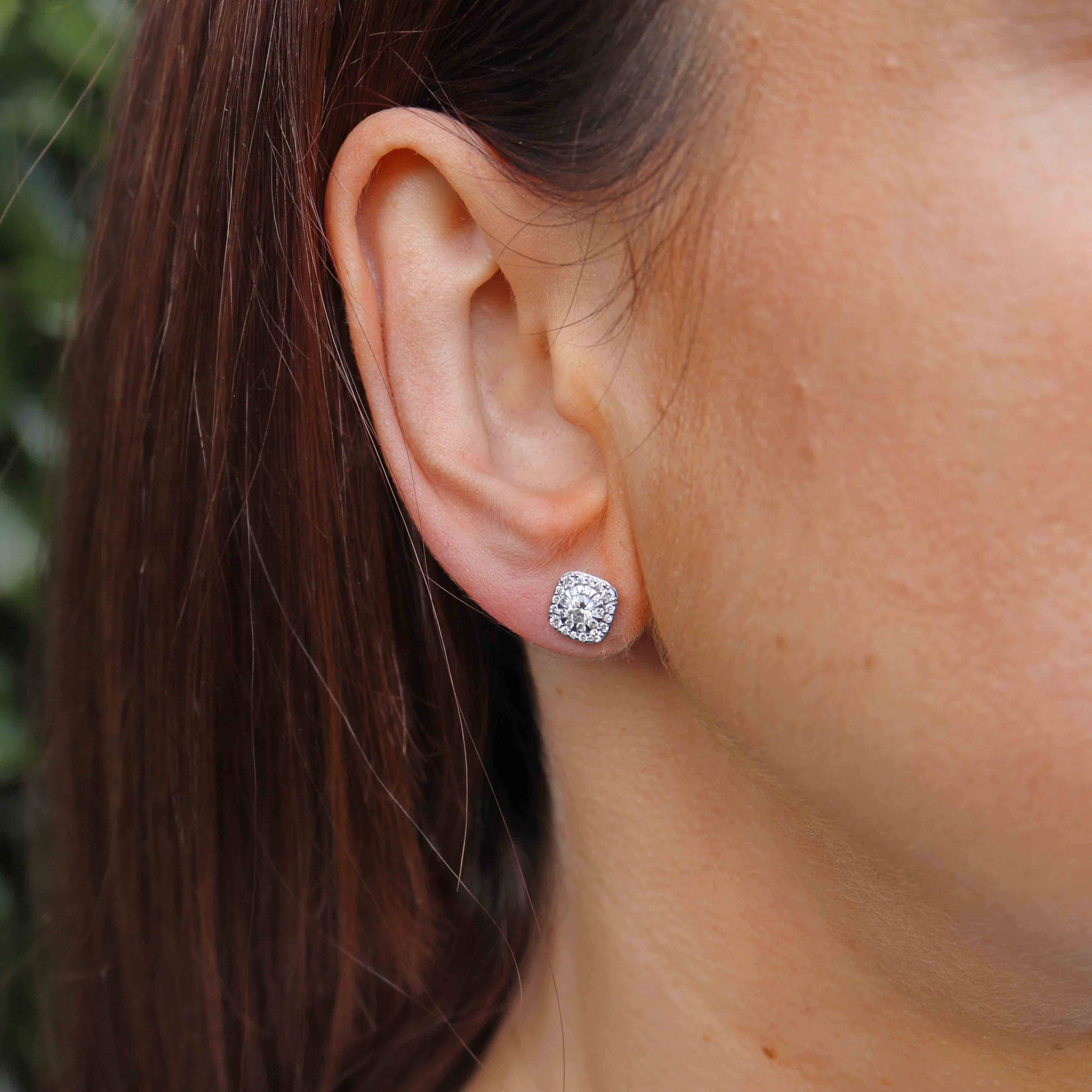 Ellibelle Jewellery Mappin & Webb Masquerade 18ct White Gold Diamond Stud Earrings