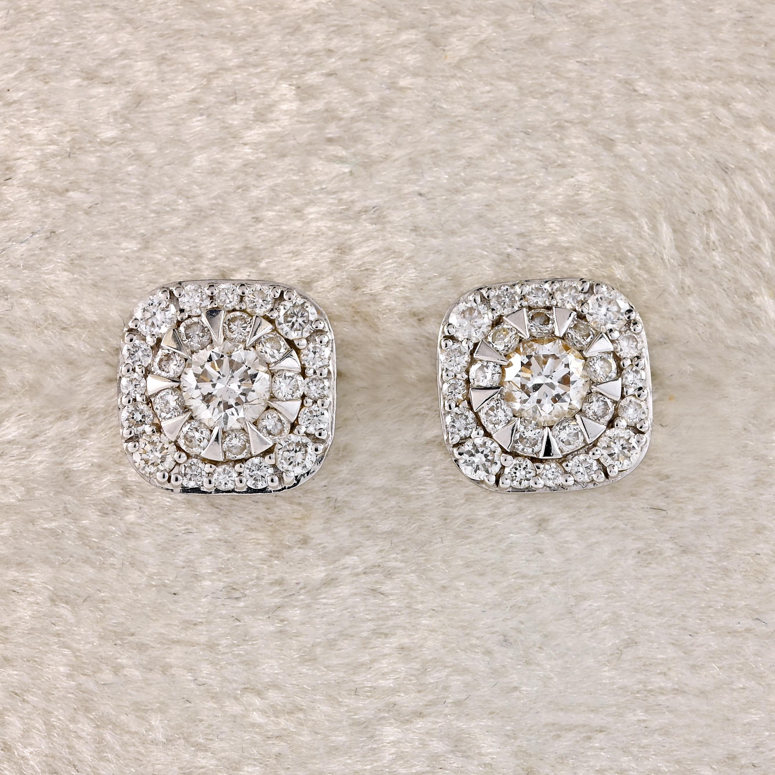 Ellibelle Jewellery Mappin & Webb Masquerade 18ct White Gold Diamond Stud Earrings