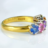 Ellibelle Jewellery Multi-Coloured Sapphire 18ct Gold Five Stone Ring (2.50cts)