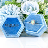 Ellibelle Jewellery Opal & Diamond White Gold Oval Cluster Ring