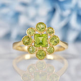 Ellibelle Jewellery Peridot 9ct Gold Cluster Ring