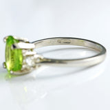 Ellibelle Jewellery Peridot & Diamond Platinum Three-Stone Engagement Ring (2.20cts)