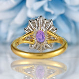 Ellibelle Jewellery Pink Sapphire & Diamond 18ct Gold Cluster Engagement Ring (1.35cts)