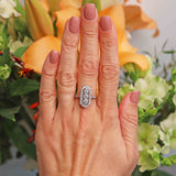Ellibelle Jewellery Platinum & Diamond Trilogy Cluster Ring (1.00ct)
