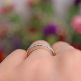 Ellibelle Jewellery Princess-Cut Diamond 18ct White Gold Half-Eternity Wedding Band Ring (1.05cts)