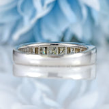 Ellibelle Jewellery Princess-Cut Diamond 18ct White Gold Half-Eternity Wedding Band Ring (1.05cts)