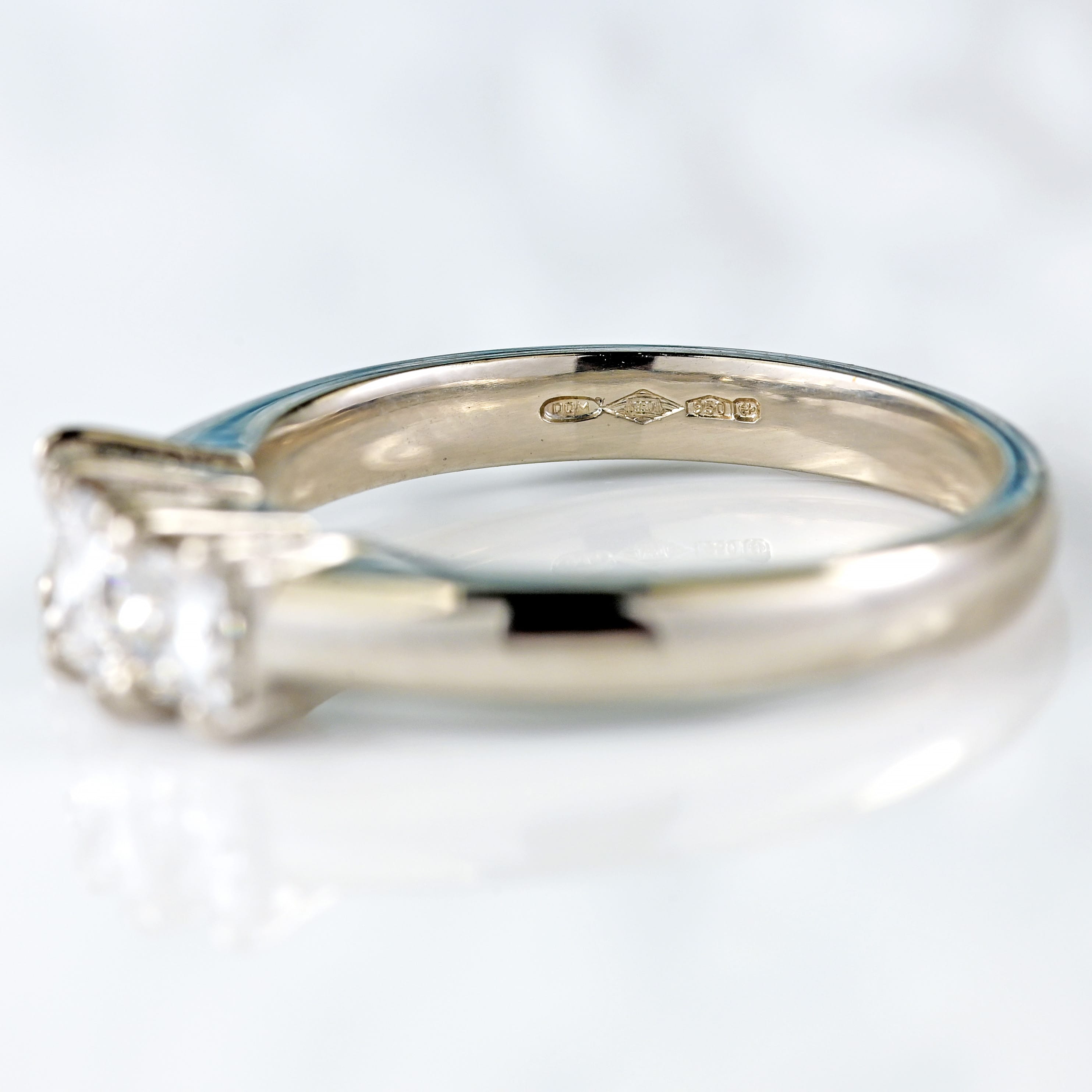 Ellibelle Jewellery Princess-Cut Diamond Platinum Three-Stone Trilogy Ring (0.75cts)