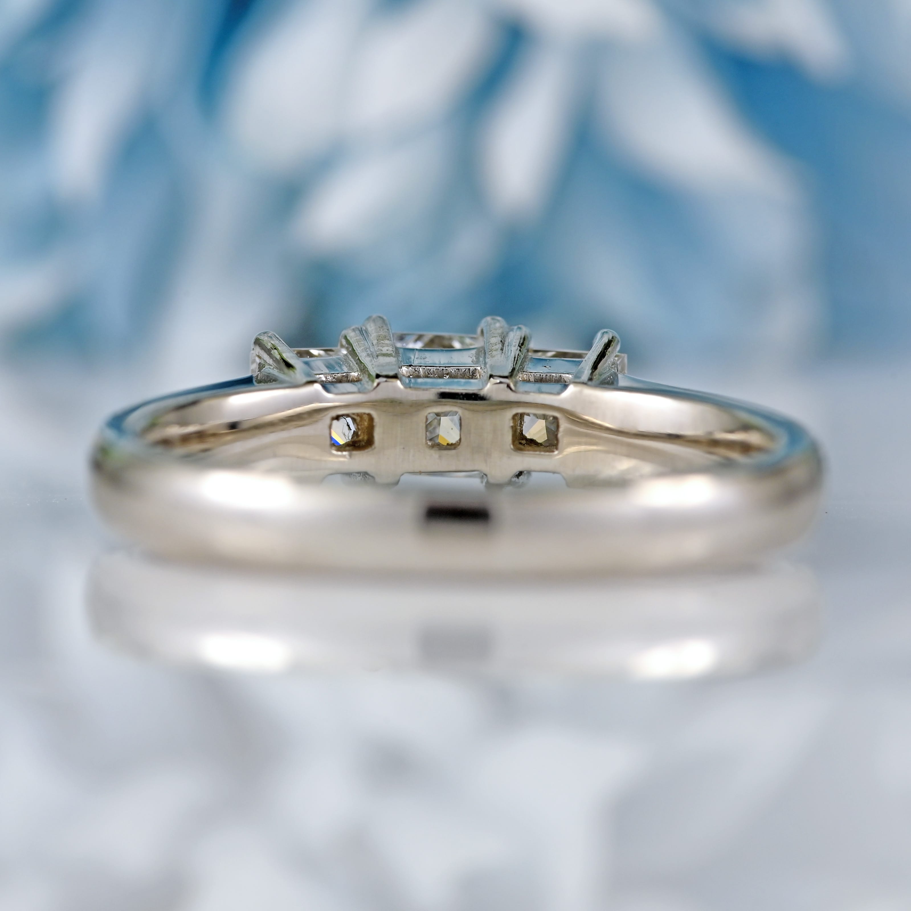 Ellibelle Jewellery Princess-Cut Diamond Platinum Three-Stone Trilogy Ring (0.75cts)