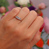 Ellibelle Jewellery Princess-Cut Diamond Platinum Three-Stone Trilogy Ring (0.75cts)