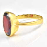 Ellibelle Jewellery Pyrope Garnet 18k Gold Solitaire Ring (6.55ct)