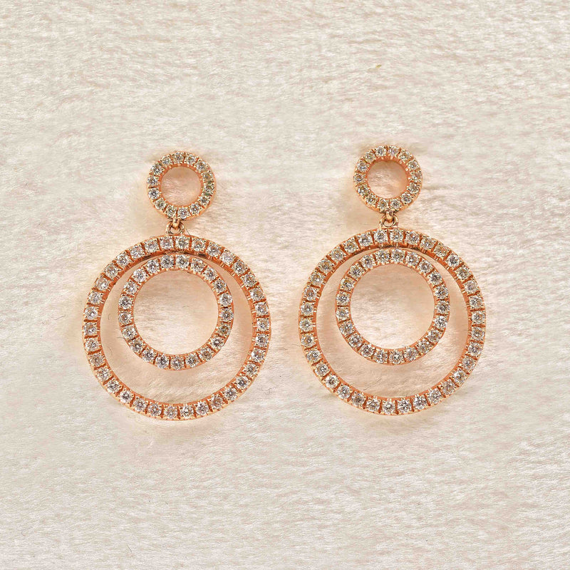 Ellibelle Jewellery Rose Gold Diamond Hoop Earrings