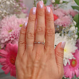 Ellibelle Jewellery Ruby & Diamond 9ct Gold Geometric Stacking Band Ring