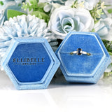 Ellibelle Jewellery Sapphire & Baguette-Cut Diamond 18ct Gold Engagement Ring