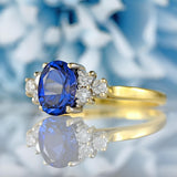 Ellibelle Jewellery Sapphire & Diamond 18ct Gold Seven-Stone Ring