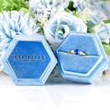 Ellibelle Jewellery Sapphire & Diamond 18ct Gold Three-Stone Engagement Ring (0.80cts)