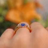 Ellibelle Jewellery Sapphire & Diamond 18ct Gold Three-Stone Engagement Ring (0.80cts)