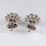Ellibelle Jewellery Sapphire & Diamond 18ct White Gold Cluster Stud Earrings