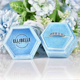 Ellibelle Jewellery Sapphire & Diamond 9ct Gold Half-Eternity Band Ring