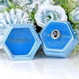 Ellibelle Jewellery Sapphire & Diamond Platinum Cluster Ring (1.62cts)