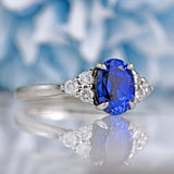 Ellibelle Jewellery Sapphire & Diamond Platinum Engagement Ring (1.90ct)