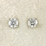 Ellibelle Jewellery Tiffany & Co Platinum 0.60ct Diamond Solitaire Stud Earrings