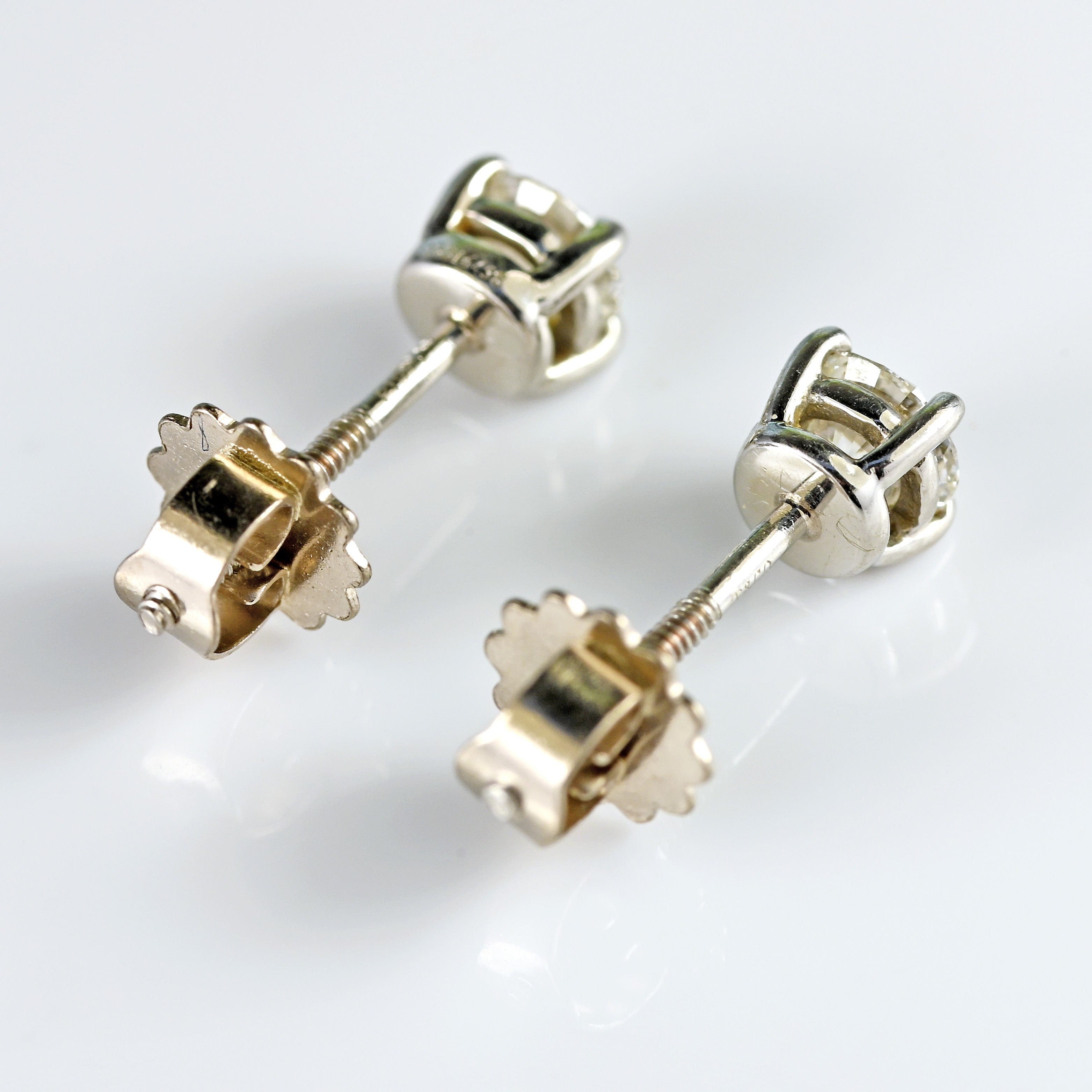 Ellibelle Jewellery Tiffany & Co Platinum 0.60ct Diamond Solitaire Stud Earrings