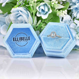 Ellibelle Jewellery Topaz & Diamond 9ct Gold Halo Ring