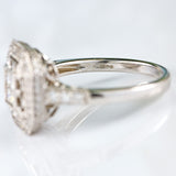 Ellibelle Jewellery Vari-Cut Diamond 18ct White Gold Square Pierced Cluster Ring