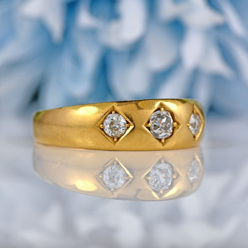 Ellibelle Jewellery Victorian 18ct Gold Diamond Gyspy Ring By Deakin & Francis