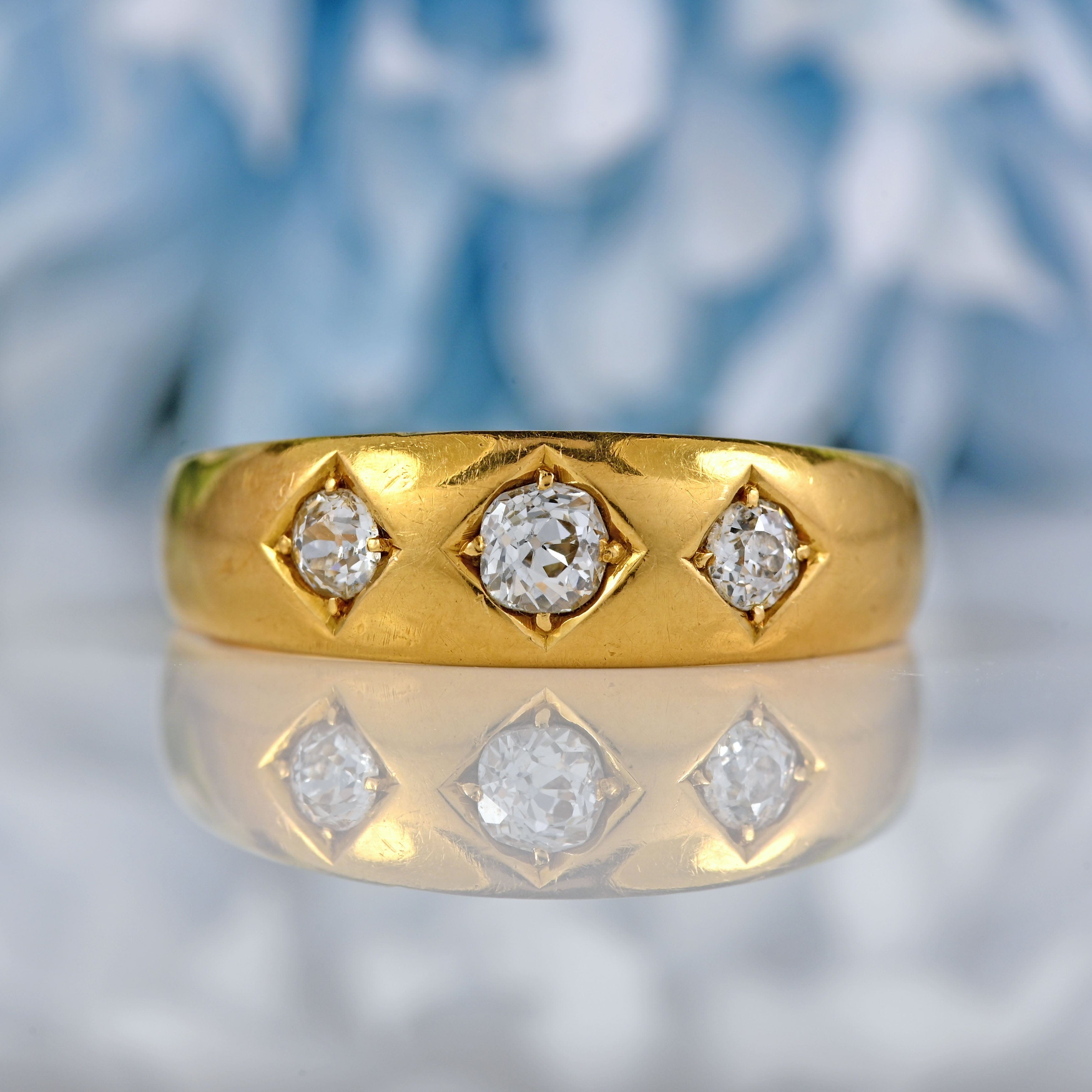 Ellibelle Jewellery Victorian 18ct Gold Diamond Gyspy Ring By Deakin & Francis